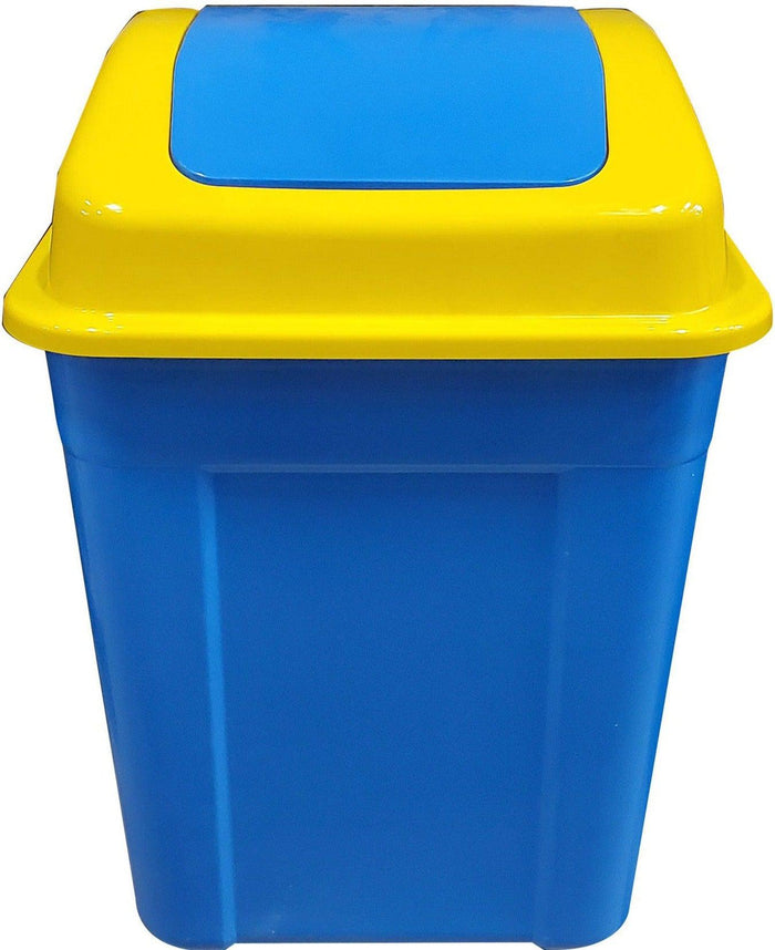 80 L Waste Bin w/Swing Lid - Blue