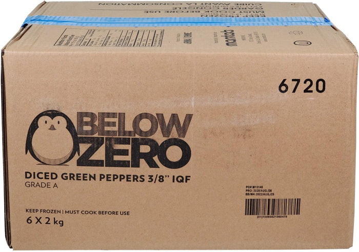 Below Zero - IQF Green Pepper Diced - 6720