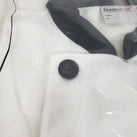 Chef Coat - White & Black - S - w/Solid Buttons - 4426