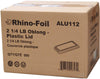 Rhino-Foil - 2 1/4 lb Oblong - Plastic Lid - AR120