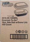 SO - HFA - Gold Gourmet To Go Container With Dome Lid - 4215-55-100WDL