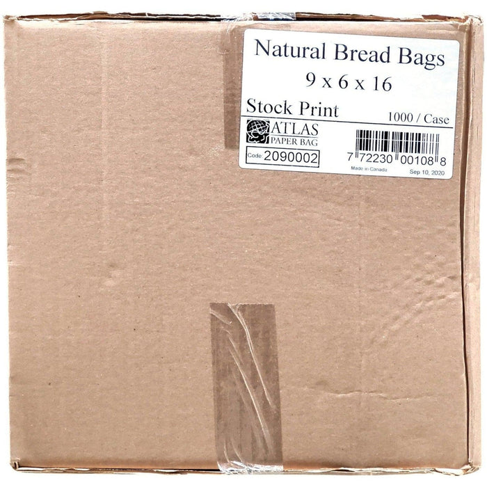 Atlas - Paper bags - Large Bread - Printed - 9x6x16
