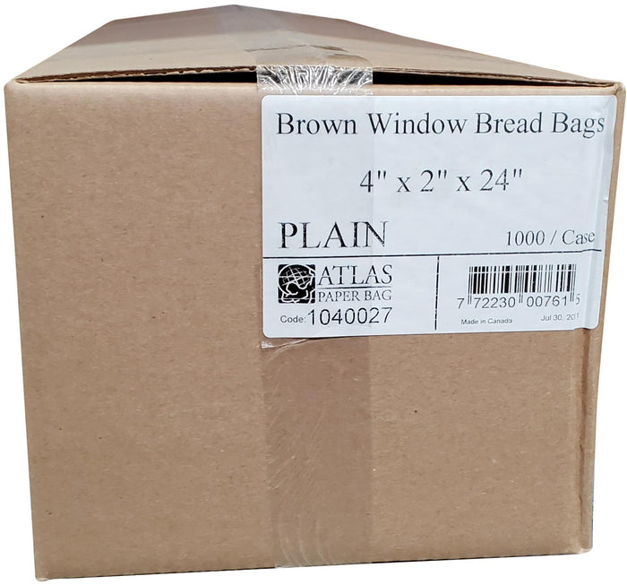 Atlas - Bread Bags - Plain - Window - 4x2x24 - 1040027