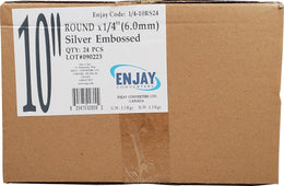 Decora/Enjay - Cake Board - Round - Silver - 10x1/4