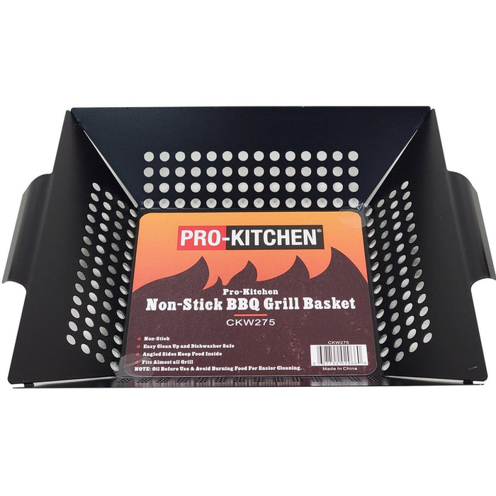 CLR - Pro-Kitchen - Non-Stick BBQ Grill Basket 13.5x12