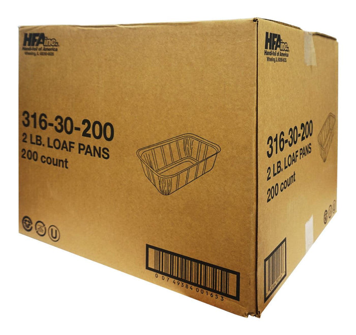 SO - HFA - Loaf Foil Container - Smaller Case - 2Lb - 316-30-200