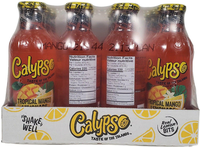 Calypso - Lemonade - Tropical Mango - Bottles - PopCs1205