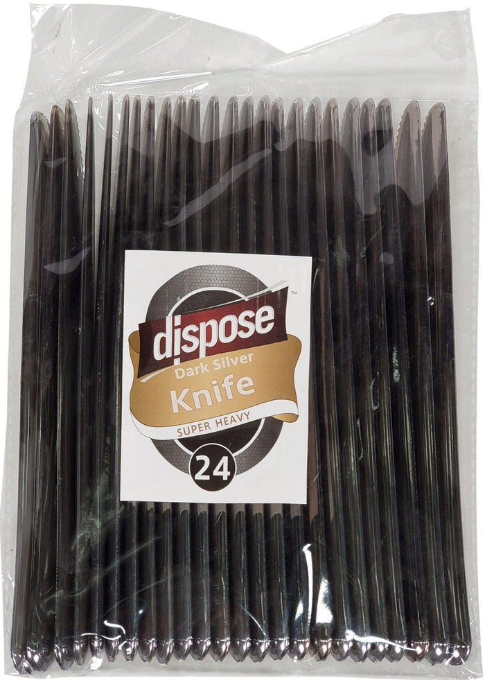 Dispose - Knife - Heavy Plastic - Gold/Silver
