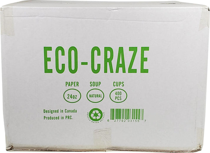 Eco-Craze - 24oz Kraft Soup Bowl