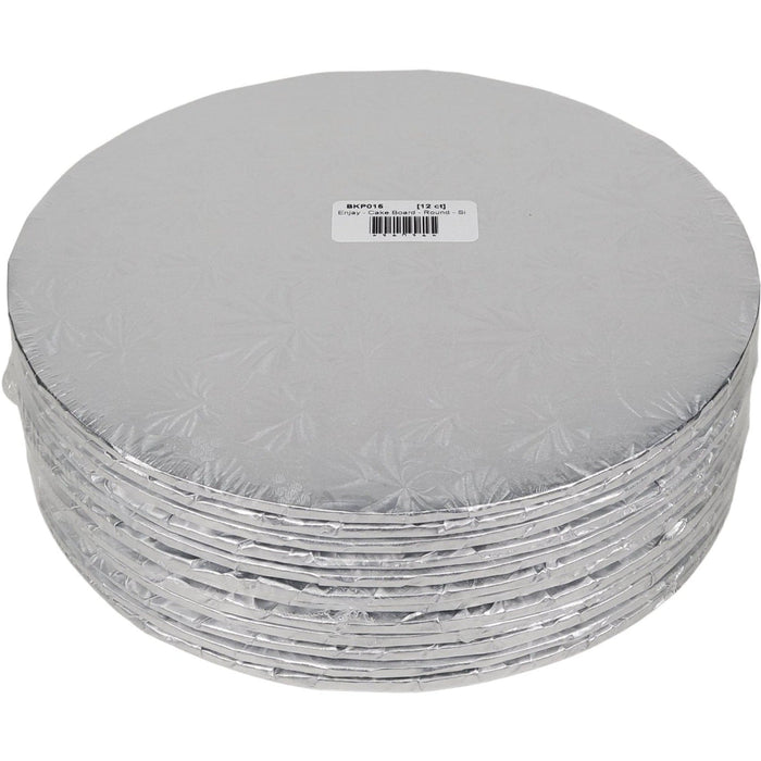 Decora/Enjay - Cake Board - Round - Silver - 10x1/4