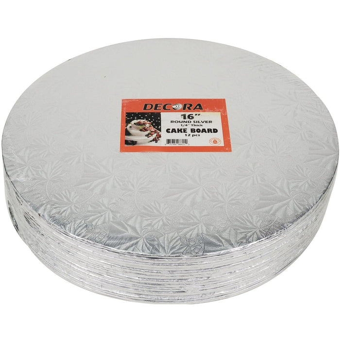 Enjay - Cake Board - Round - Silver - 16x1/4