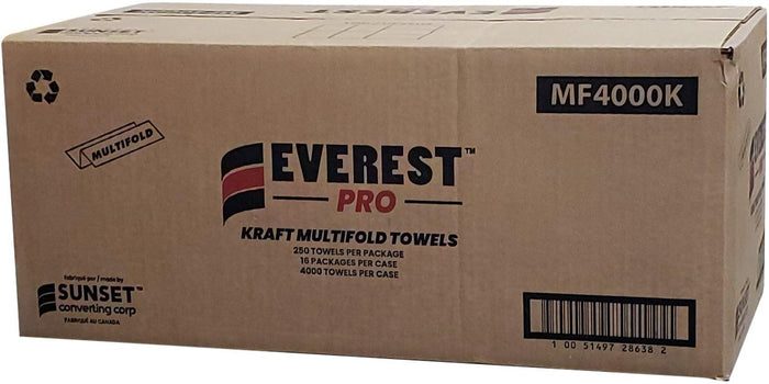 Everest Pro - Kraft Multifold Towels - MF4000K