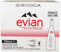 Evian - Water - Glass Bottles
