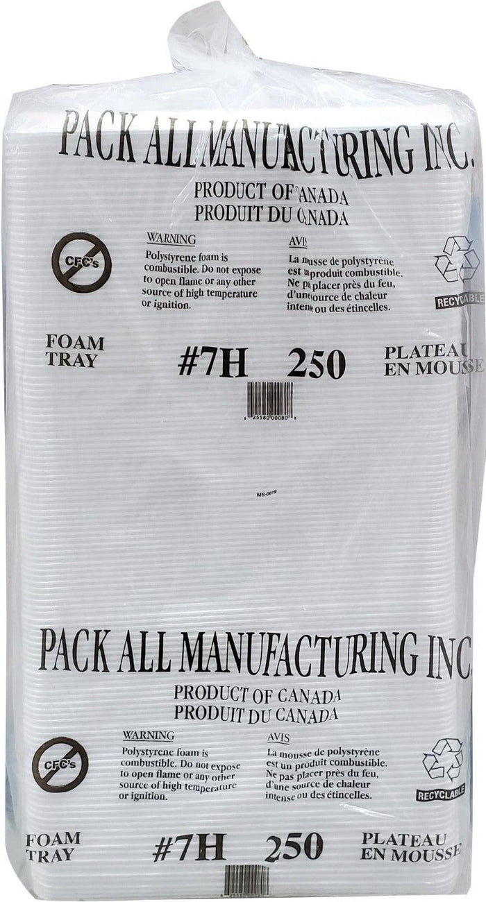 Pack All - Foam Meat Tray - White - #7H