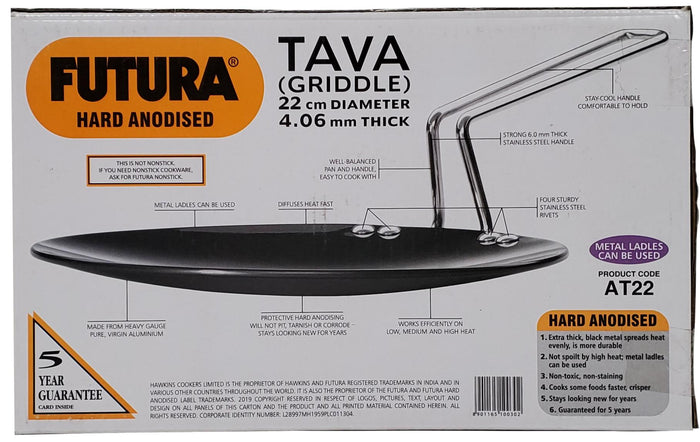 Futura Non-Stick Concave Tava Griddle 10 in. - 4.06mm with Steel Handle, 1  - Foods Co.