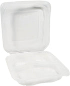 CLR - Genpak Clover - Hinged Container Extra Large - Clear 9.25x9.65x3 - 3 Comp. - CLX399-CL