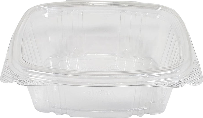 Genpak AD32F-CLR Hinged Deli Container 32 Oz, 7.25 x 6.38 x 3