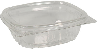 Genpak AD48-CLR Hinged Deli Container 48 Oz, 8 x 8.5 x 2.5, Clear, Apet,  with