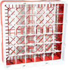 Glass Rack - 36 Comp. - 50cmx50cmx14.3cm