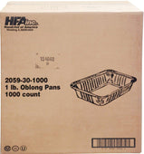 HFA - 1 lb Oblong Pan - Aluminium Tray - 2059-30-1000
