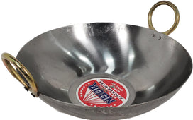 Iron Wok (Kadai) - Flat Bottom #14 (34cm)