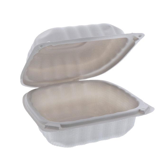 Earth Choice - Hinged Lid - 6X6 Container - White