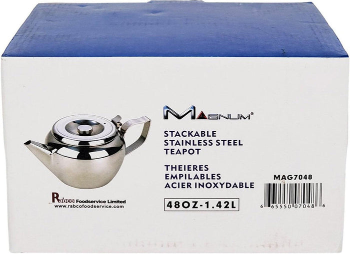CLR - Magnum - Teapot - Stackable - SS - 48oz