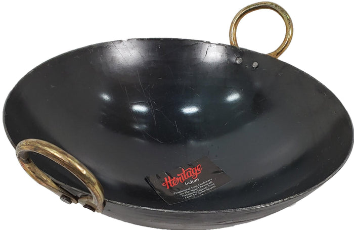 XC - Iron Wok (Kadai) - Flat Bottom #12 (30cm)