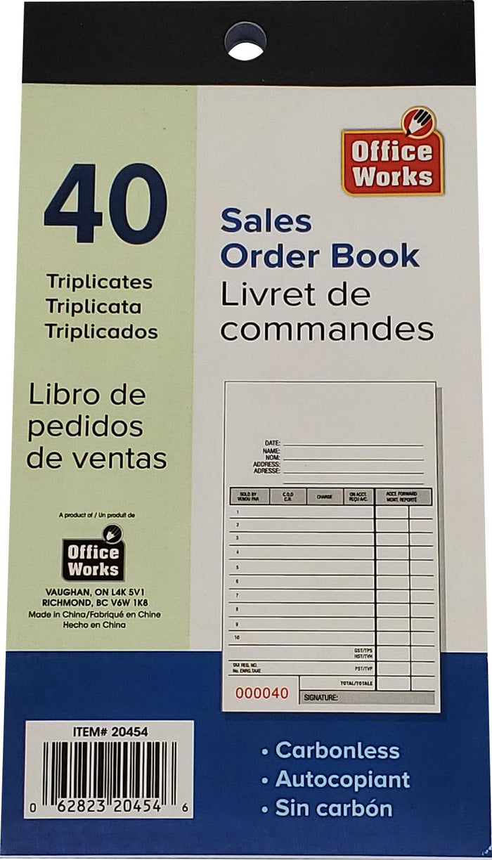 O.WKs. - 40-ct Triplicate Sales Book - 20454