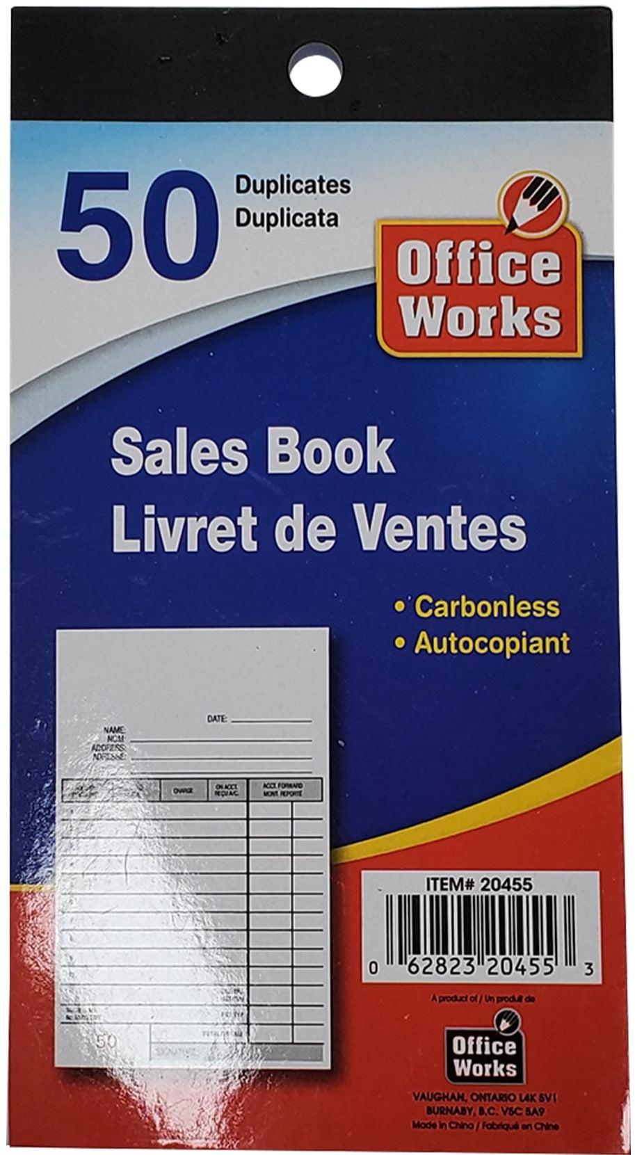 Office Works - 50-ct Duplicate Sales Book - 20455
