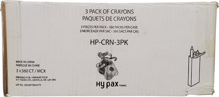 Hy Pax - Dine-In Crayons - HP-CRN-3PK