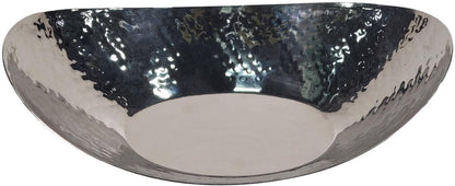 Oval Bread Basket SS Hammered No.2, 28 X 18.5 X 7.5cm