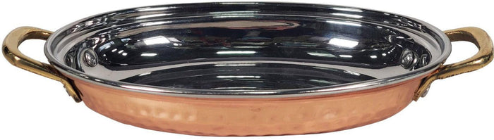 Oval Entree Dish 300ml Emboss Handle No1, 19x13cm