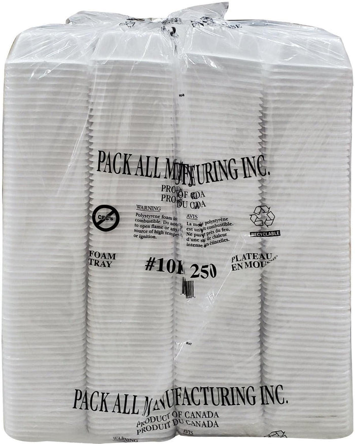 Foam Meat Tray - White - #10K