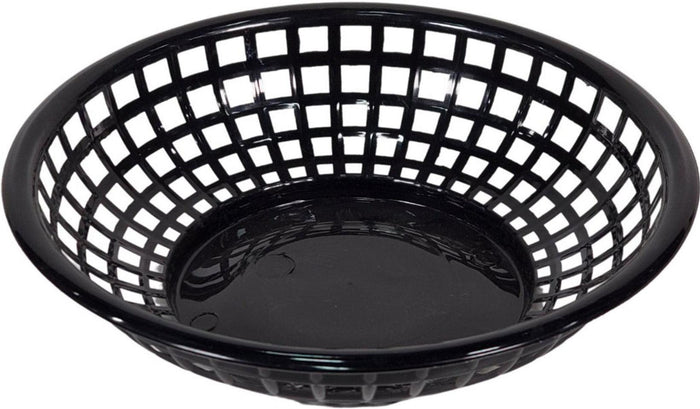 Plastic Fast Food Basket - Round - Black - AB-220