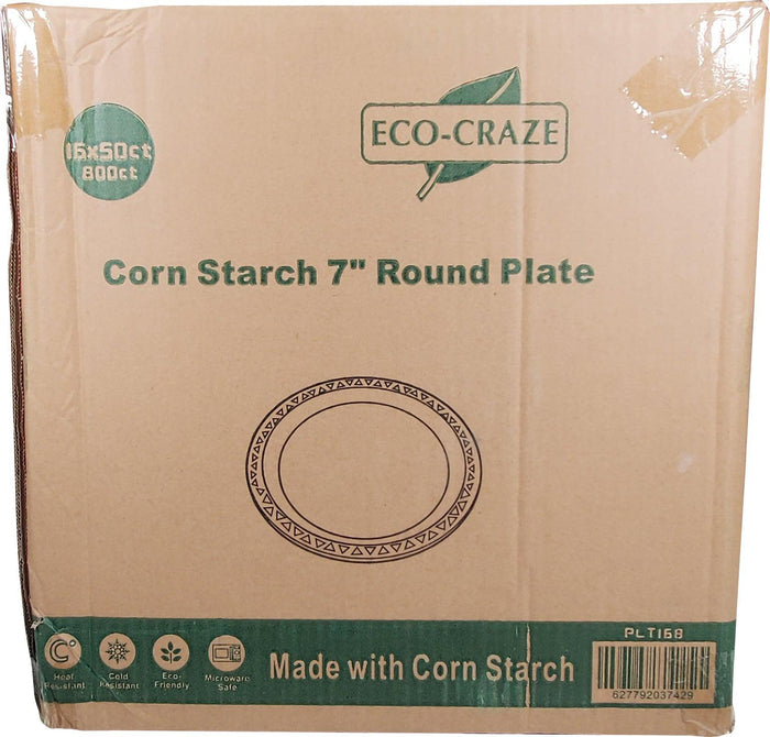 Eco Craze - Corn Starch 7 Inch Round Plate