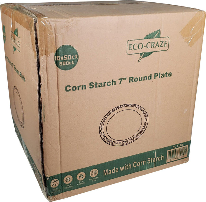 Eco Craze - Corn Starch 7 Inch Round Plate