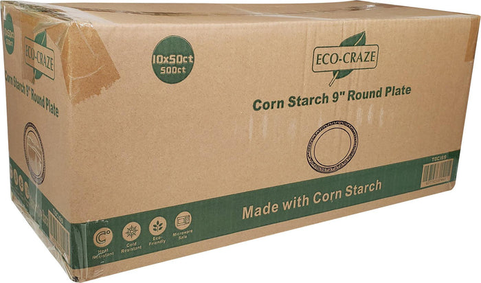 Eco-Craze - Corn Starch 9 Inch Round Plate