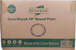 Eco-Craze - Corn Starch 10 Inch Round Plate