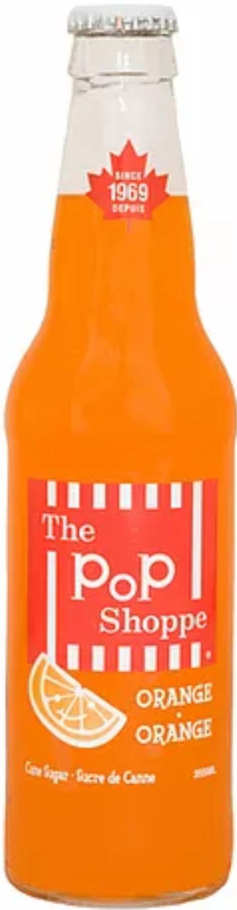 Pop Shoppe - Orange Soda - Glass Bottle