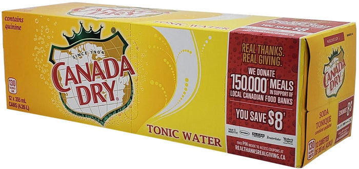 CLR - Canada Dry - Tonic Water - Zero Sugar - Cans
