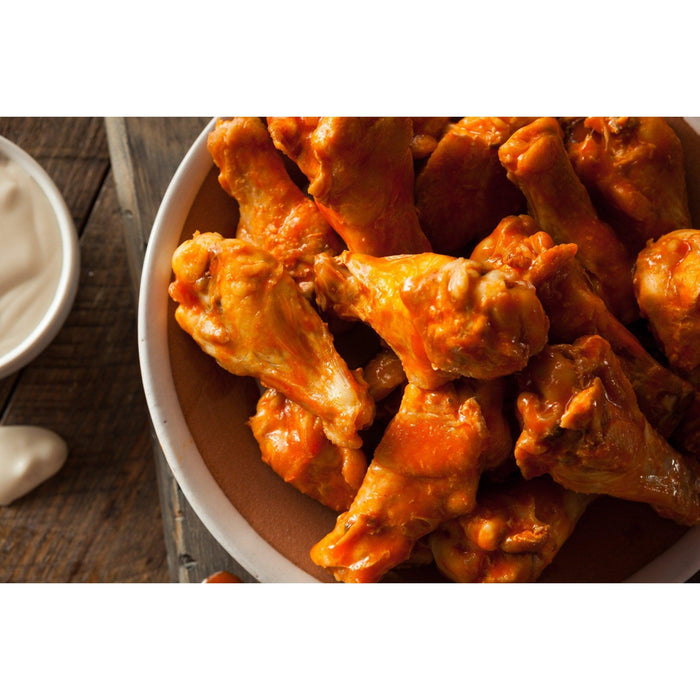 Frozen - PoppaG - Cooked Chicken Wings - Hot Buffalo - Halal
