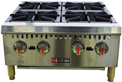 Pro-Kitchen - Hot Plate 4 Burners SS 120000 BTU 24