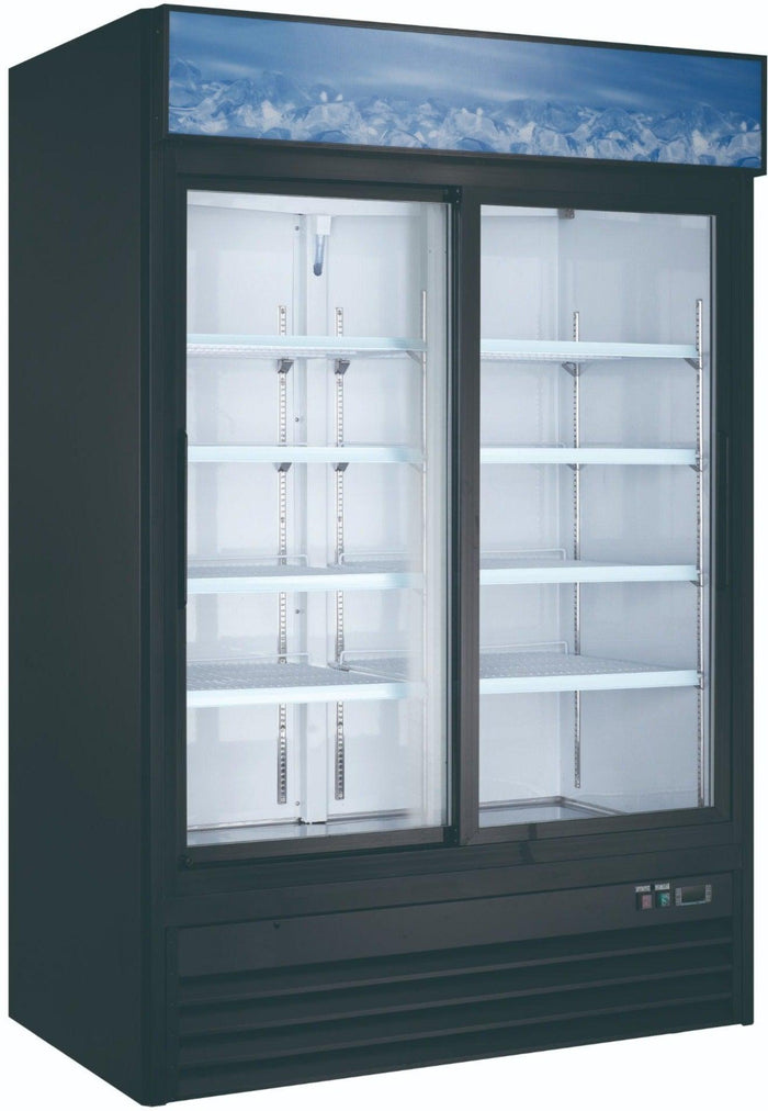 Pro-Kitchen - Merch. Sliding Glass 2 Door Refrigerator (45CF) 53x32x80