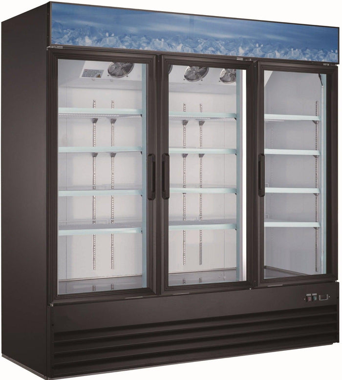 Pro-Kitchen - Merch. Swing Glass 3 Door Freezer (52CF) 80X31X81