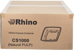 Rhino - 1000ml Square Natural Pulp Box - CS1000