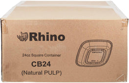 Rhino - 24oz Square Natural Pulp Box - CB24