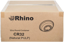 Rhino - 32oz Round Natural Pulp Bowl - CR32
