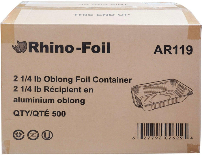 Rhino-Foil - 2 1/4 lb Oblong - Aluminium Foil Container - AR119