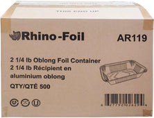 Rhino-Foil - 2 1/4 lb Oblong - Aluminium Foil Container - AR1